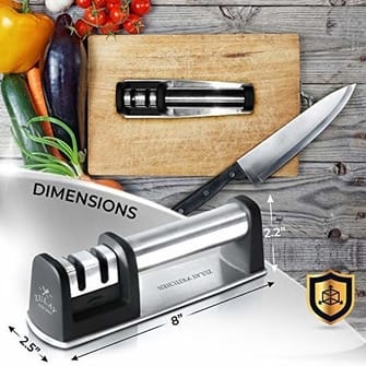 Zulay Manual Stainless Steel Knife Sharpener 